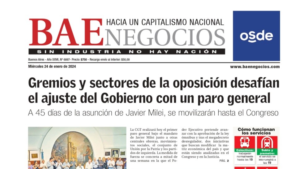 Tapas del miércoles 24 de enero de 2024.