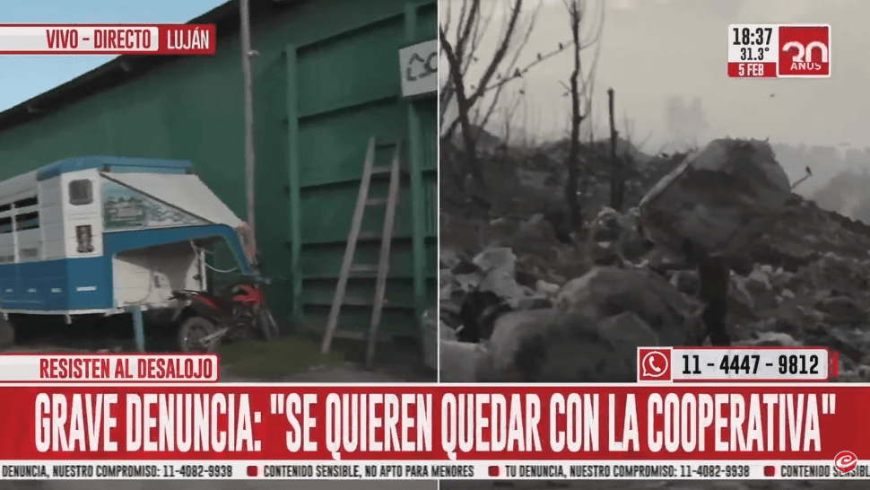 Luján: unas 20 familias resisten el desalojo de un basural en el que viven y trabajan