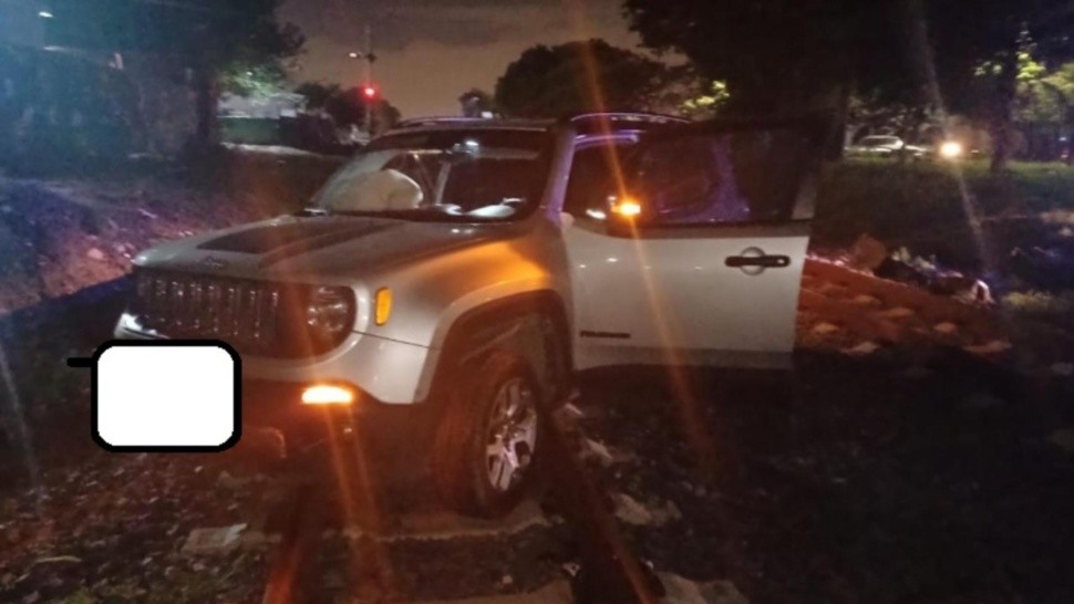 Este es el jeep robado que fue recuperado por las autoridades.