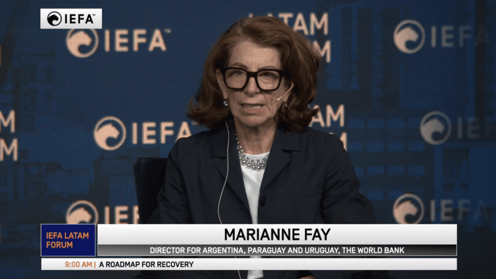 La Directora del Banco Mundial para Argentina, Paraguay y Uruguay, Marienne Fey.