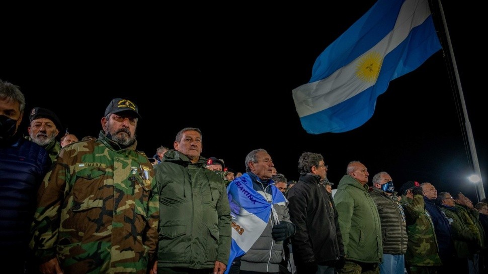 La tradicional vigilia de los ex combatientes en Río Grande.