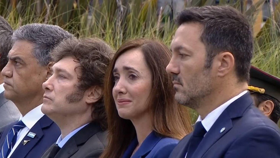 Villarruel acompañó a Milei en el acto central en homenaje a los caídos y veteranos de la guerra de Malvinas.