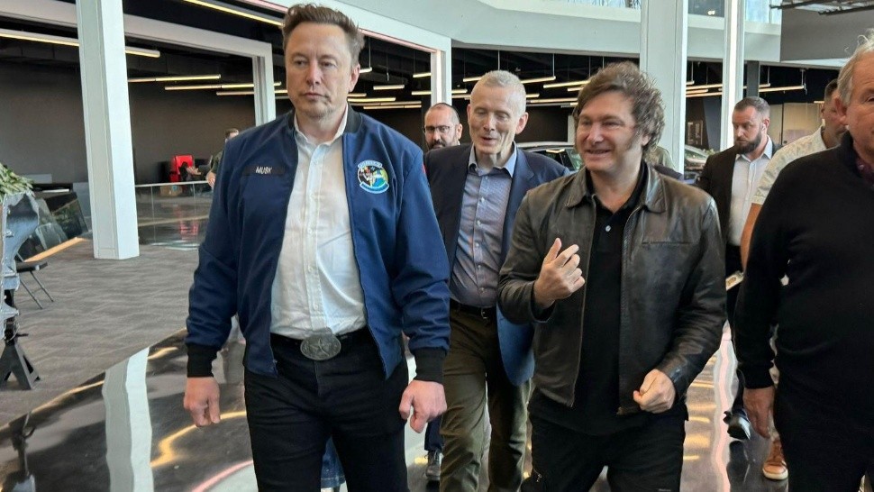 Javier Milei tuvo una cordial reunión con el millonario Elon Musk (Twitter).