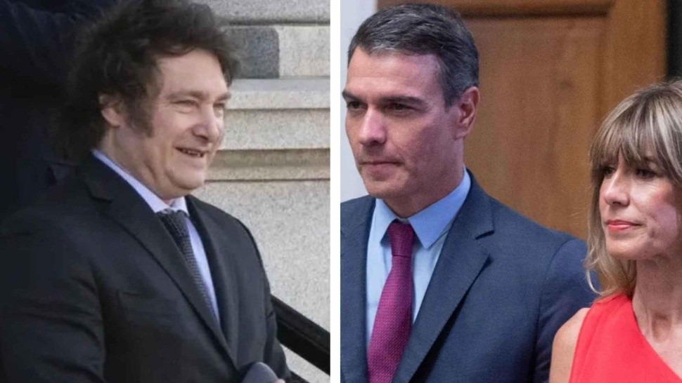 Milei había tildado de “corrupta” a Begoña Gómez, la esposa de Pedro Sánchez.