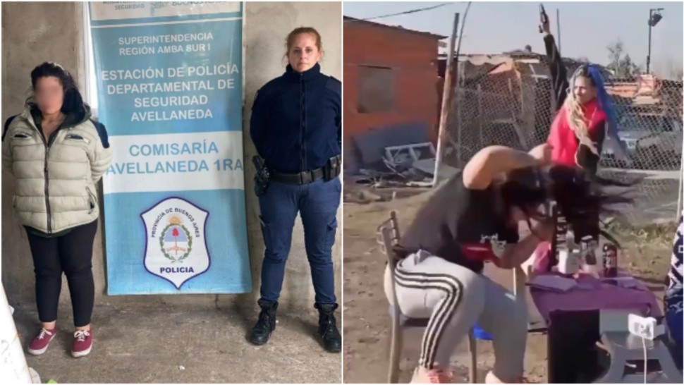 La mujer que aparece en el video fue detenida en un allanamiento.