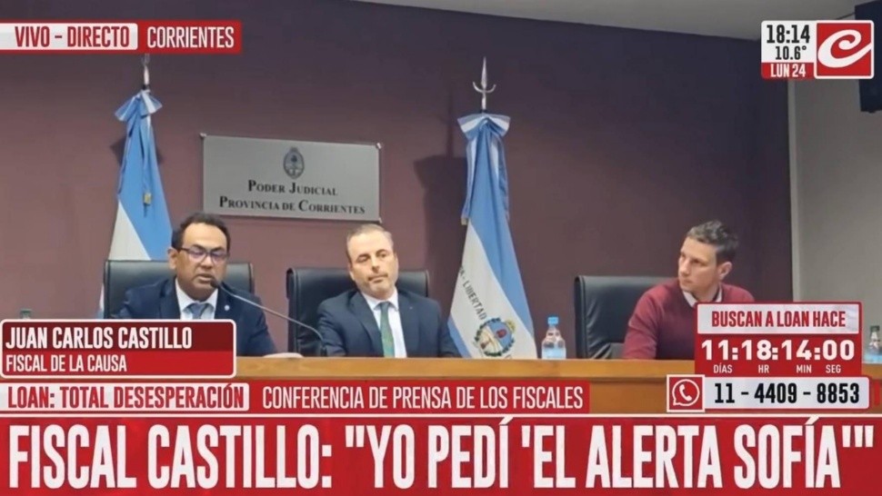 Búsqueda de Loan: los fiscales brindaron una conferencia de prensa.