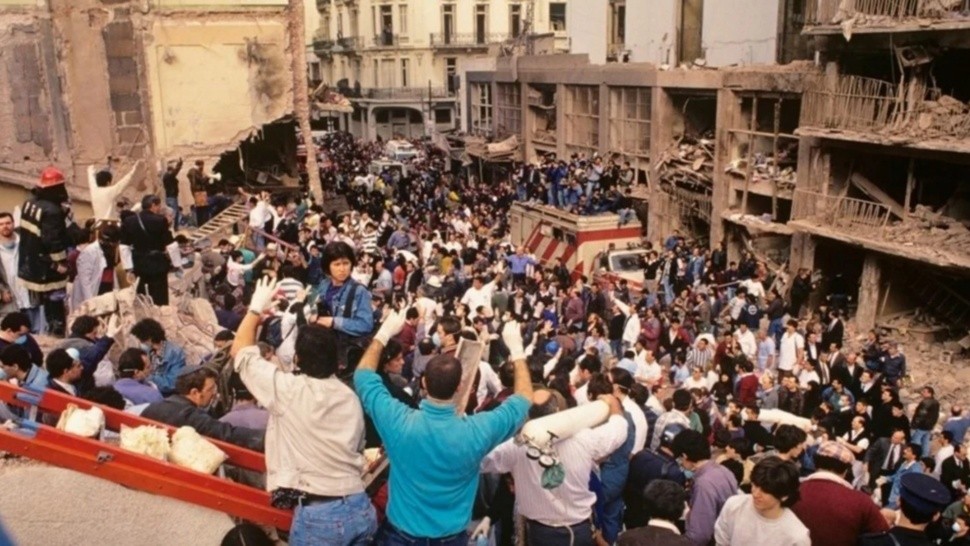 Imagen del atentado del 18 de julio de 1994.