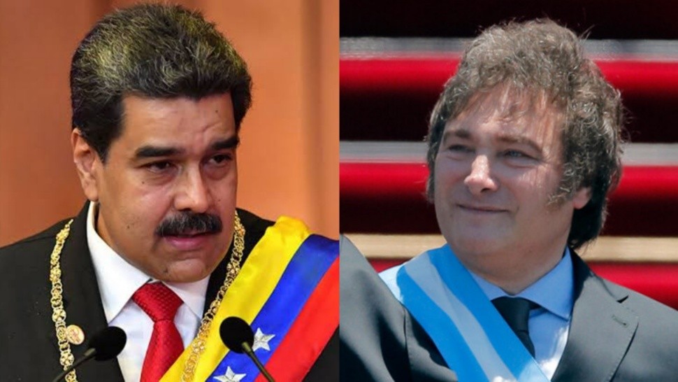 Nicolás Maduro cruzó a Javier Milei en un acto de campaña.