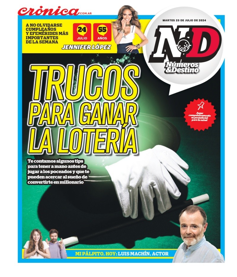    <a href='https://www.cronica.com.ar/tags/Tapas'>Tapas</a> del martes 23 de julio de 2024