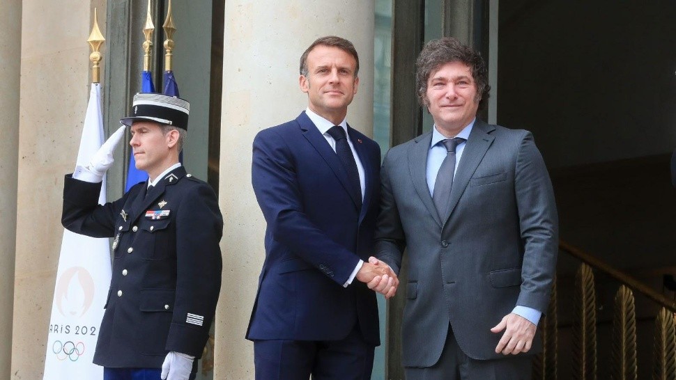 Javier Milei se reunió con Emmanuel Macron en la previa de la inauguración de los Juegos Olímpicos