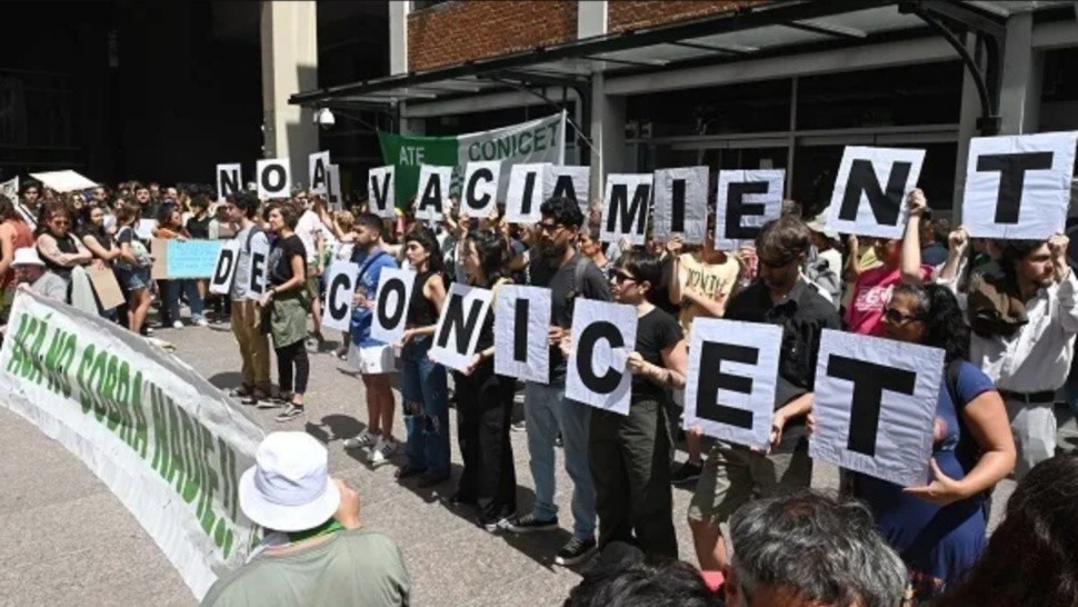 Trabajadores del CONICET en el Polo Científico.