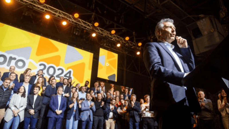 Mauricio Macri en el relanzamiento del PRO.