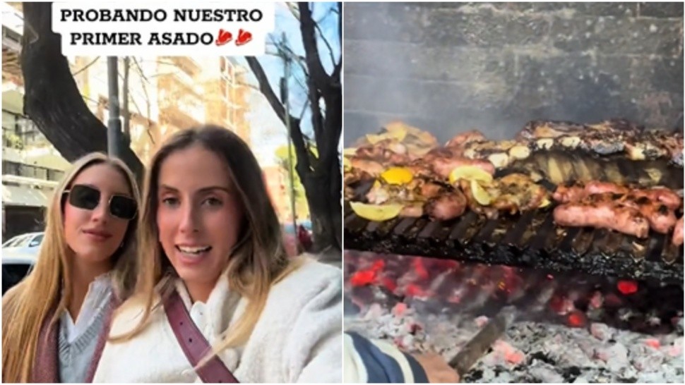 Españolas probaron el asado y generaron furor con su reacción.