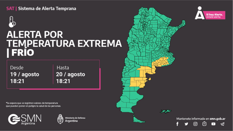  Estas son las zonas afectadas por las temperaturas extremas de frío.