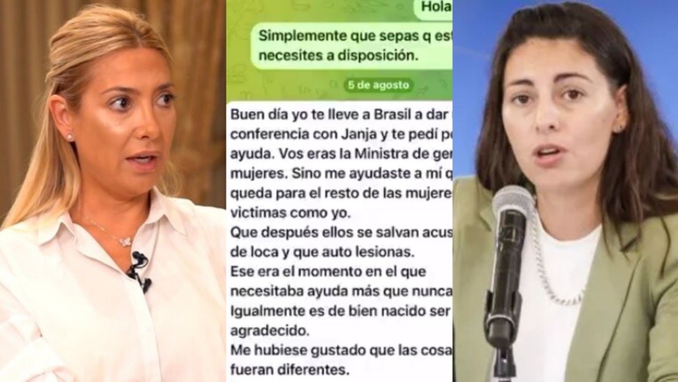 El chat entre Fabiola Yañez y Ayelén Mazzina.