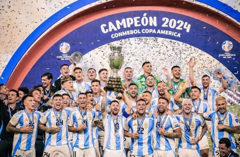 La Selección argentina, campeona de la Copa América.