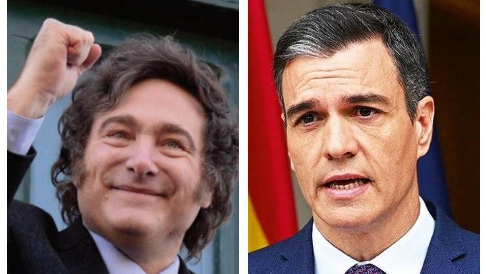 Javier Milei renovó sus críticas a Pedro Sánchez.