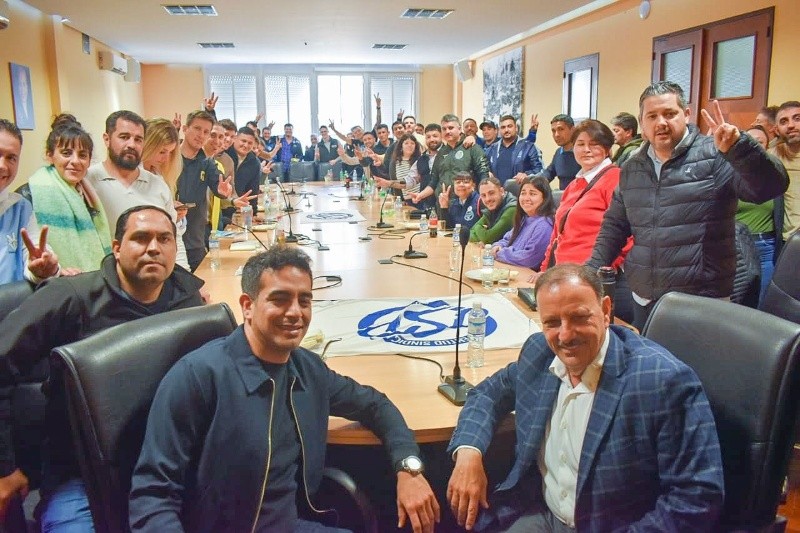 Quintela en la reunión reciente con la Juventud Peronista. 