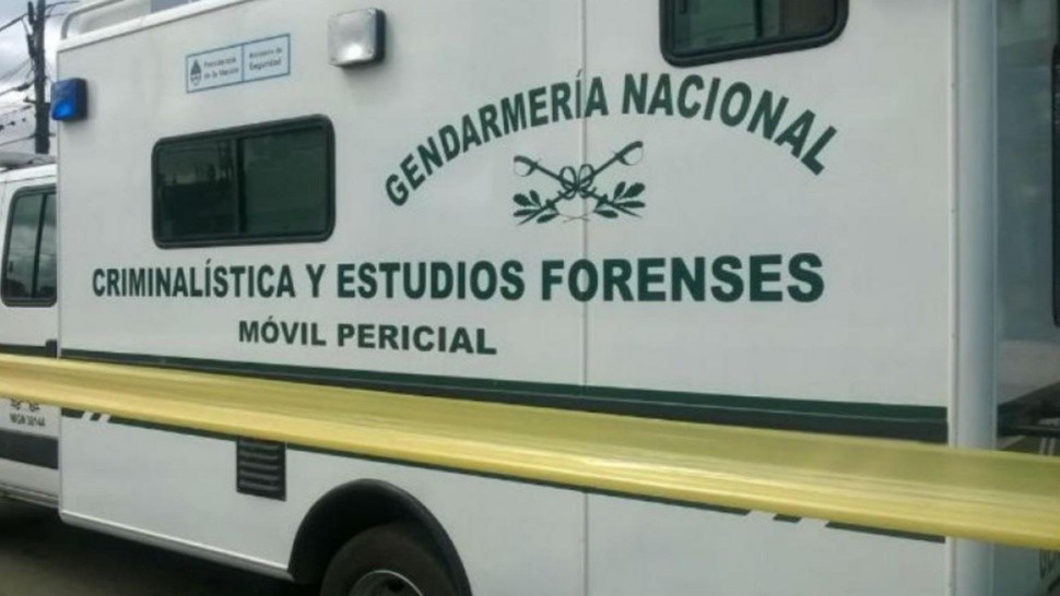 Miembros de la Gendarmería Nacional fueron convocados para desarrollar peritajes.