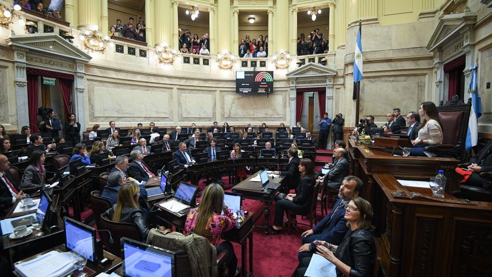 Votación del DNU 70/23 en el Senado de la Nación, Buenos Aires, Argentina el 14 de Marzo del 2024. (Fotos: Charly Diaz Azcue / Comunicación Senado)