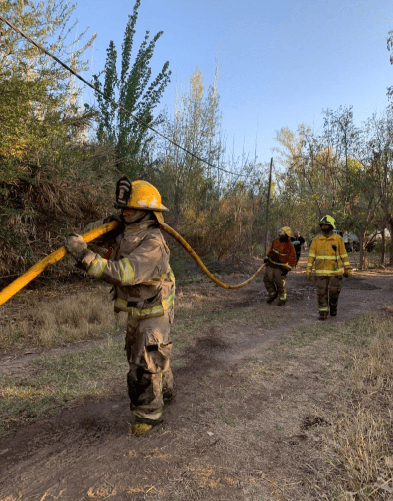 Los bomberos trabajaron durante la madrugada del jueves. 