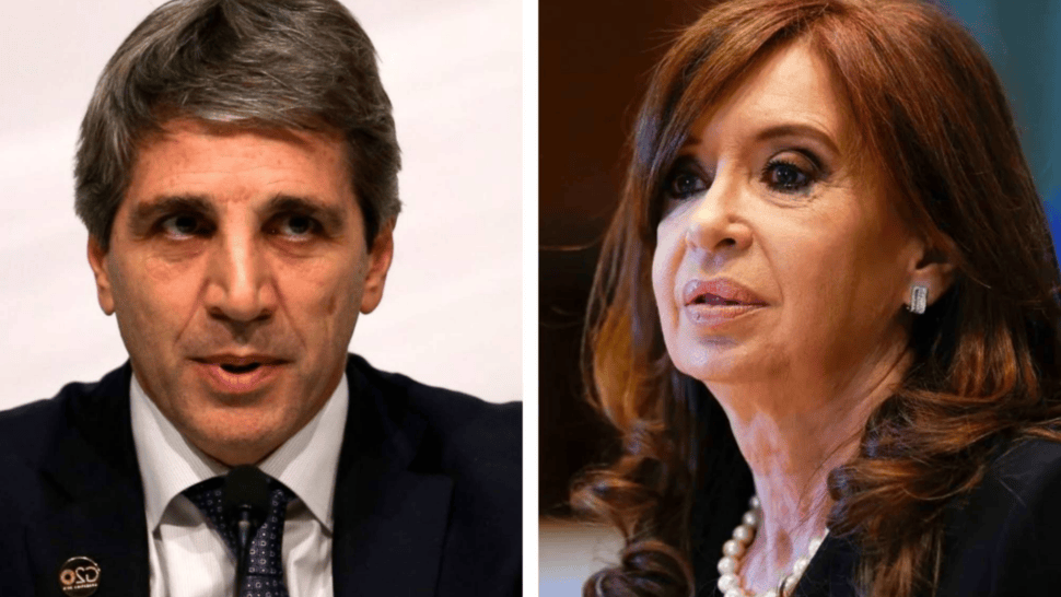 Así le respondió Luis Caputo a Cristina Kirchner, tras sus criticas a la economía del Gobierno nacional