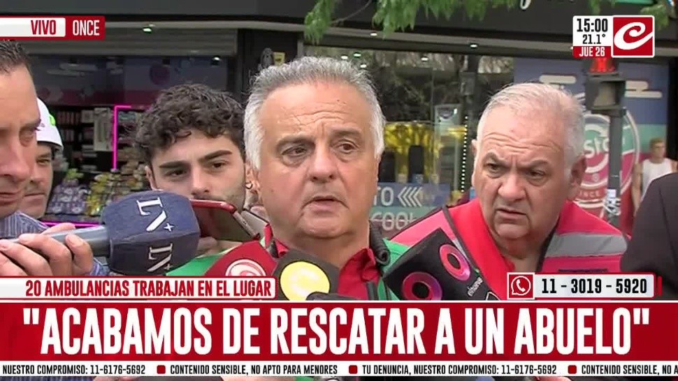 Alberto Crescenti afirmó que se evacuó todo el edificio.