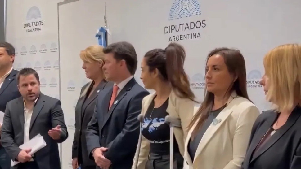 Tetaz intervino y le pidió a la diputada que se cubriera la remera para poder proceder con la foto grupal oficial del encuentro.