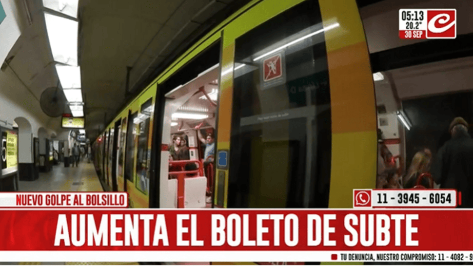 Aumenta el boleto del subte: ¿Cuánto vas a pagar a partir de mañana?