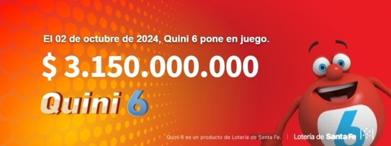 El pozo acumulado para el próximo sorteo del   <a href='https://www.cronica.com.ar/tags/Quini 6'>Quini 6</a>.