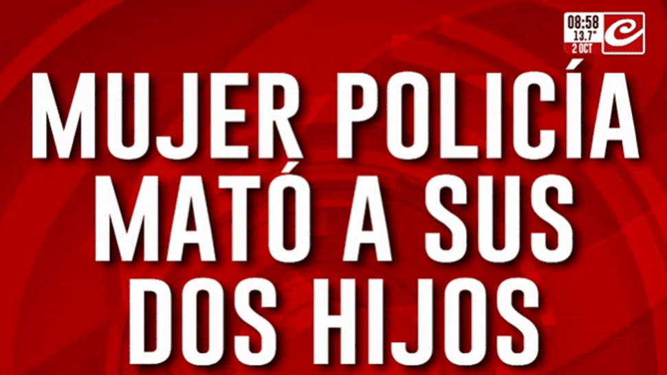 Horror en San Luis: mujer policía tomó su arma reglamentaria y asesinó a sus dos hijos.