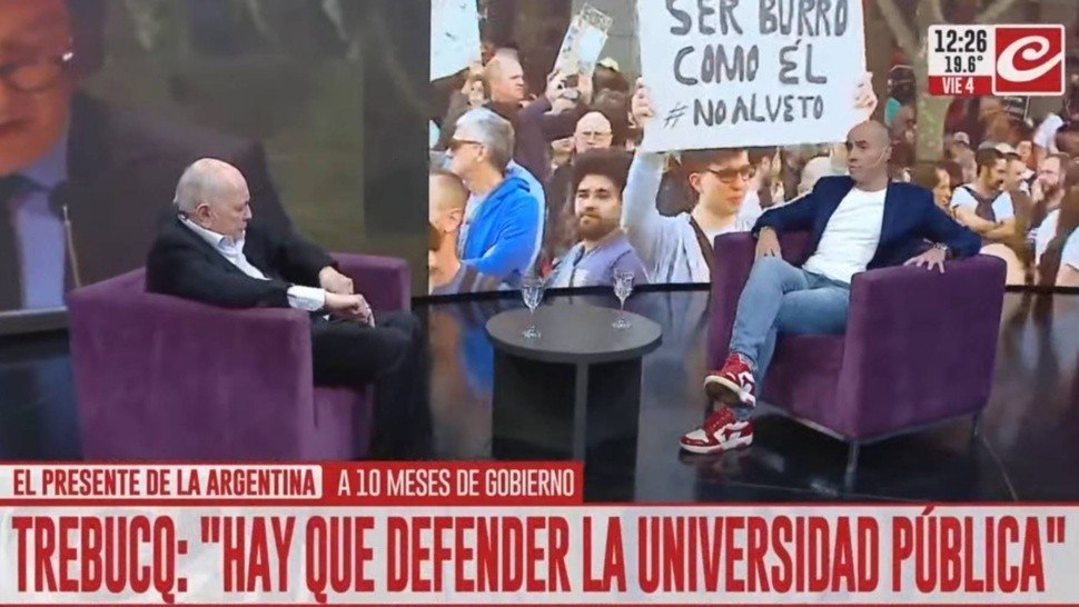 Esteban Trebucq visitó el estudio de Crónica HD y dialogó con Chiche Gelblung.