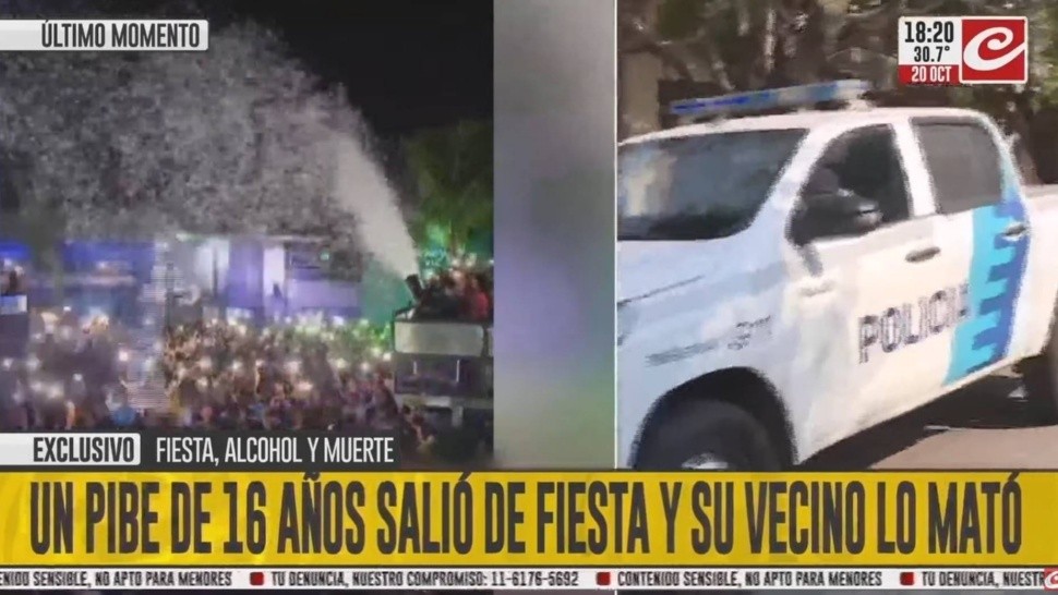 Un adolescente salía de una fiesta y un vecino lo mató.