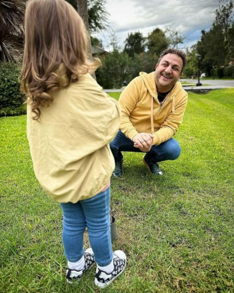 Diego Topa y su hija, Mitaí. 