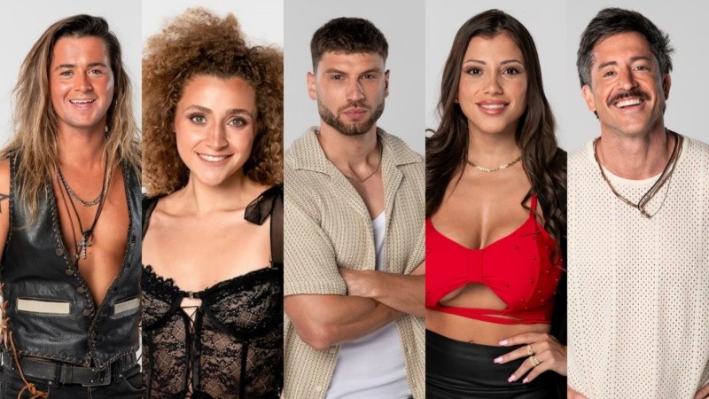 Ezequiel, Lourdes, Santiago, Jenifer y Juan Pablo son los finalistas de la primera prueba de líder. (Foto: Telefe).