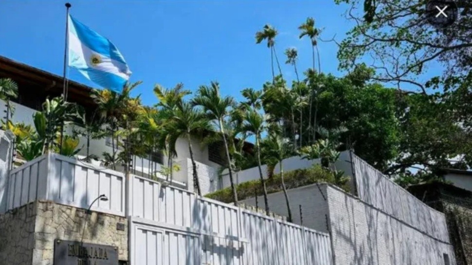 La embajada argentina en Caracas.