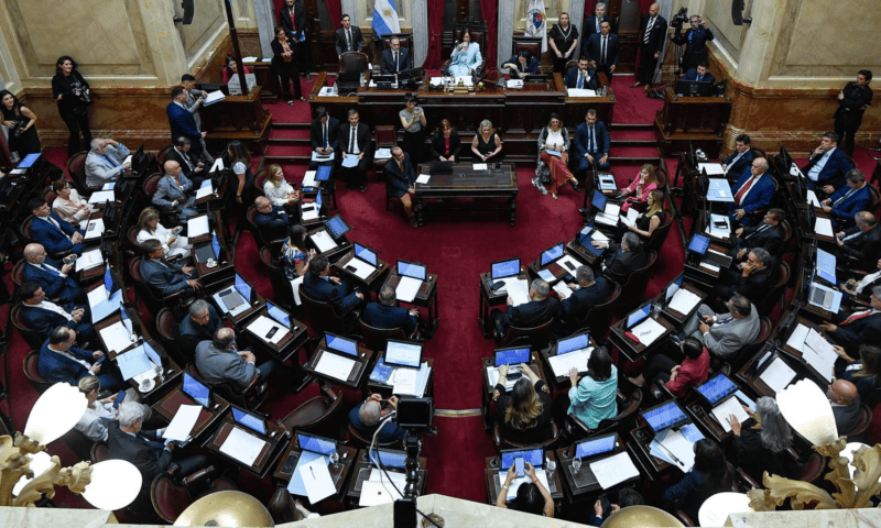 Victoria Villarruel, en la sesión donde se votó la expulsión de Edgardo Kueider