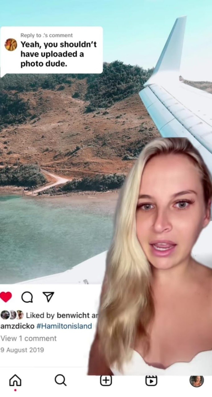 Amy mostró en la red social de videos la foto que causó el enojo de su amiga (  <a href='https://www.cronica.com.ar/tags/TikTok'>TikTok</a>/@amzdicko).