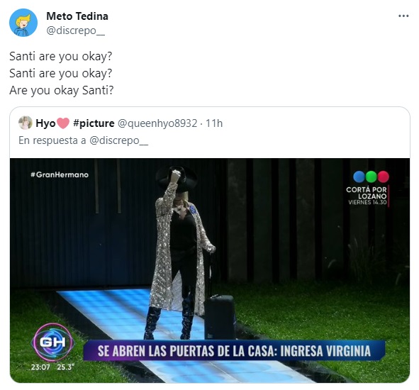 Estallaron los memes en las redes sociales por el ingreso de Virginia, una nueva participante, a Gran Hermano (Imagen: X).