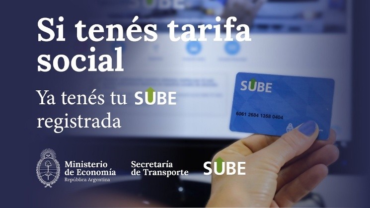 Quienes tienen la Tarifa Social ya cuentan con la tarjeta   <a href='https://www.cronica.com.ar/tags/SUBE'>SUBE</a> registrada.