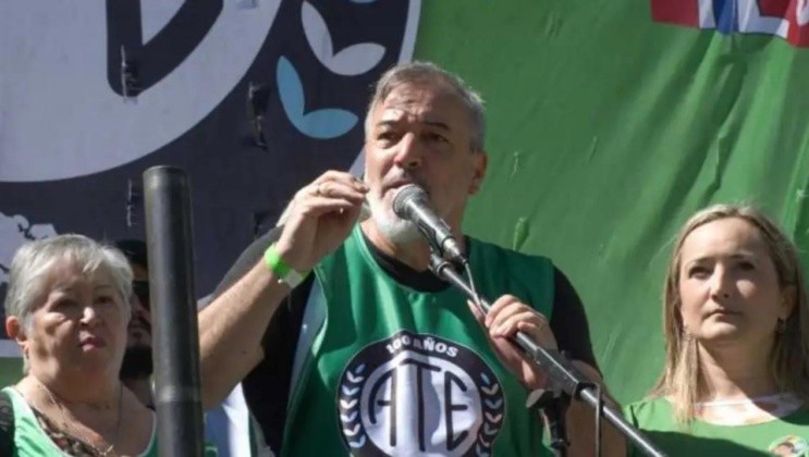 Rodolfo Aguiar, secretario general   <a href='https://www.cronica.com.ar/tags/ATE'>ATE</a>, anunció una medida de lucha para este jueves 27 con una movilización al Congreso 