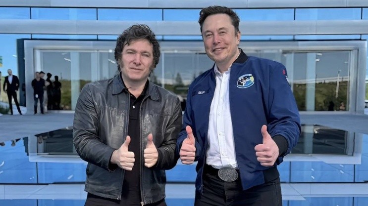 Javier Milei con Elon Musk.