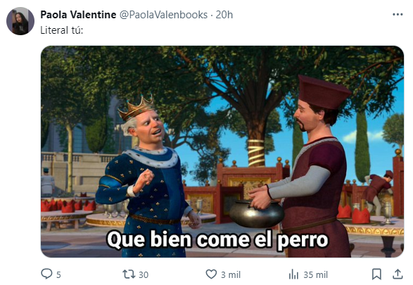 Tras la anécdota por la confusión de la comida, estallaron los memes (Captura X).