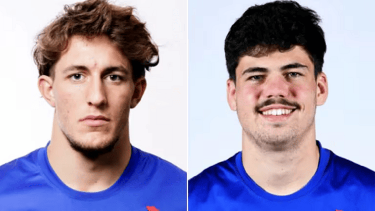 Oscar Jégou y Hugo Araudou, los rugbiers acusados.