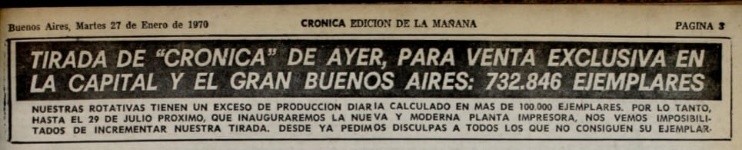 LAS ROTATIVAS NO DAN MÁS: ÉXITO EN VENTAS:   <a href='https://www.cronica.com.ar/tags/Crónica'>Crónica</a> tuvo que publicar que no podía imprimir más ejemplares hasta que inaugurara la nueva rotativa. El caso Socolovsky revolucionó a la sociedad.