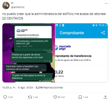  El tuit que causó furor en las redes sociales.