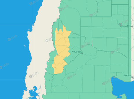  Alerta meteorológica para Neuquén.