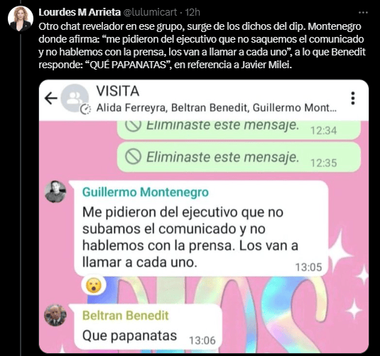  Más sobre las críticas que expuso Arrieta de los legisladores hacia el Gobierno.