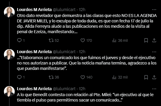  Las críticas de los legisladores al Ejecutivo Nacional que expuso Arrieta.