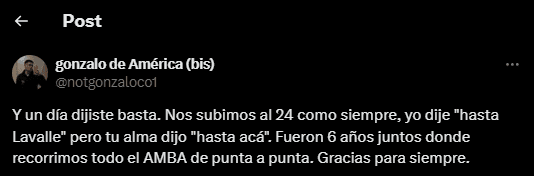  Así despedía el joven a su Tarjeta SUBE en X.